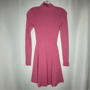 Zara pink long sleeve sweater dress